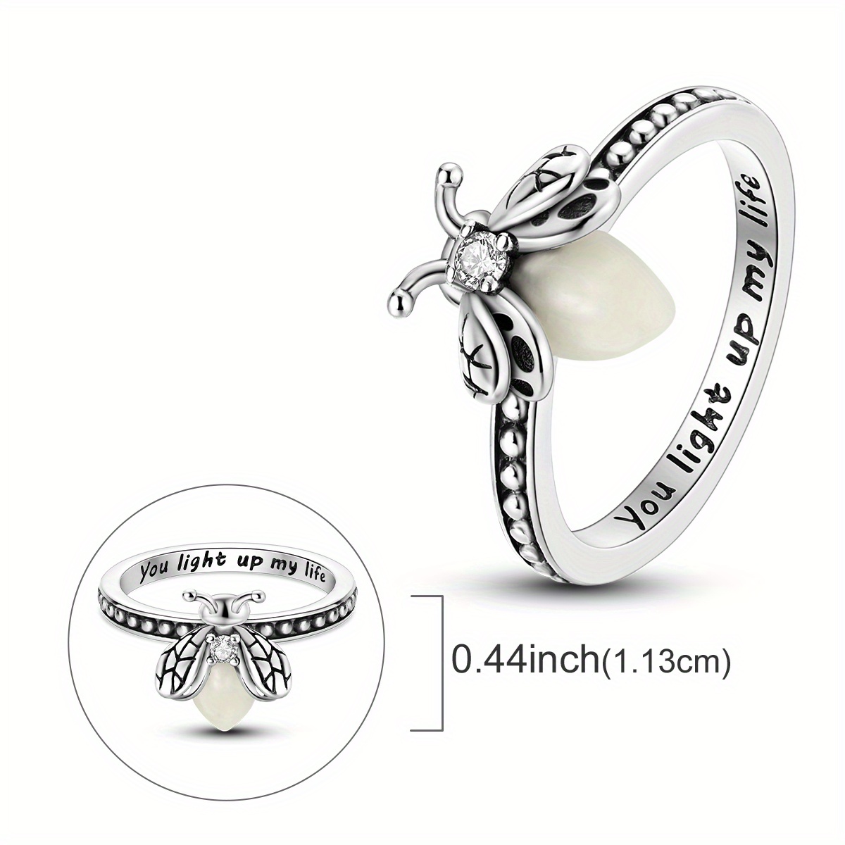 Women's Silver Plated Cubic Zirconia Stackable Ring